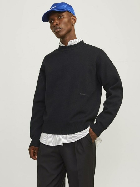 Jack & Jones Černý pánský svetr Jack & Jones Vester
