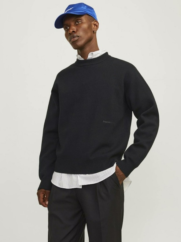 Jack & Jones Černý pánský svetr Jack & Jones Vester