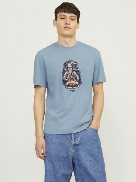 Jack & Jones Modré pánské tričko Jack & Jones Seven