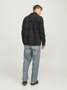 Jack & Jones Černo-šedá pánská lehká košilová bunda Jack & Jones Raymond