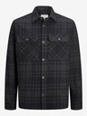 Jack & Jones Černo-šedá pánská lehká košilová bunda Jack & Jones Raymond