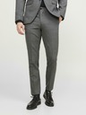 Jack & Jones Tmavě šedé pánské oblekové kalhoty s příměsí vlny Jack & Jones Solaris