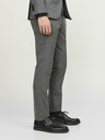 Jack & Jones Tmavě šedé pánské oblekové kalhoty s příměsí vlny Jack & Jones Solaris
