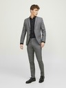Jack & Jones Tmavě šedé pánské oblekové kalhoty s příměsí vlny Jack & Jones Solaris