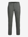Jack & Jones Tmavě šedé pánské oblekové kalhoty s příměsí vlny Jack & Jones Solaris
