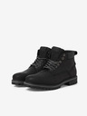 Jack & Jones Černé pánské kožené kotníkové boty Jack & Jones Queens