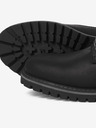 Jack & Jones Černé pánské kožené kotníkové boty Jack & Jones Queens