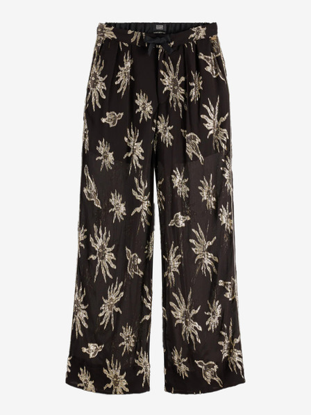 Scotch & Soda Černé dámské vzorované kalhoty Scotch & Soda