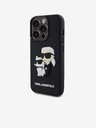 Karl Lagerfeld 3D Rubber Karl and Choupette Zadní Kryt pro iPhone 14 Pro Black Karl Lagerfeld