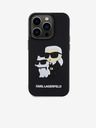 Karl Lagerfeld 3D Rubber Karl and Choupette Zadní Kryt pro iPhone 14 Pro Black Karl Lagerfeld