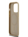 Karl Lagerfeld PU Leather Monogram Metal Logo Magsafe Zadní Kryt pro iPhone 14 Pro Beige Karl Lagerfeld