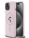 Karl Lagerfeld Liquid Silicone Karl and Choupette Magsafe Zadní Kryt pro iPhone 15 Pink Karl Lagerfeld