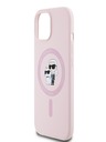 Karl Lagerfeld Liquid Silicone Karl and Choupette Magsafe Zadní Kryt pro iPhone 15 Pink Karl Lagerfeld
