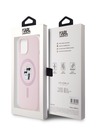 Karl Lagerfeld Liquid Silicone Karl and Choupette Magsafe Zadní Kryt pro iPhone 15 Pink Karl Lagerfeld