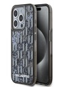 Karl Lagerfeld Liquid Glitter Monogram Gradient Zadní Kryt pro iPhone 15 Pro Black Karl Lagerfeld