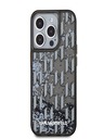 Karl Lagerfeld Liquid Glitter Monogram Gradient Zadní Kryt pro iPhone 15 Pro Black Karl Lagerfeld
