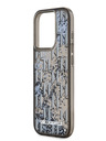 Karl Lagerfeld Liquid Glitter Monogram Gradient Zadní Kryt pro iPhone 15 Pro Black Karl Lagerfeld
