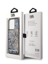 Karl Lagerfeld Liquid Glitter Monogram Gradient Zadní Kryt pro iPhone 15 Pro Black Karl Lagerfeld
