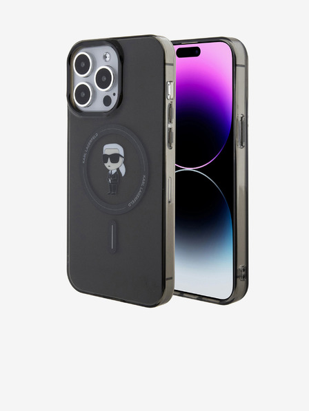 Karl Lagerfeld IML Ikonik MagSafe Zadní Kryt pro iPhone 15 Pro Max Black Karl Lagerfeld