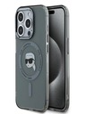 Karl Lagerfeld Karl Lagerfeld IML Karl Head Metal Frame MagSafe Zadní Kryt pro iPhone 15 Pro Max Black