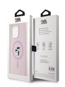 Karl Lagerfeld Liquid Silicone Karl and Choupette Magsafe Zadní Kryt pro iPhone 15 Pro Pink Karl Lagerfeld