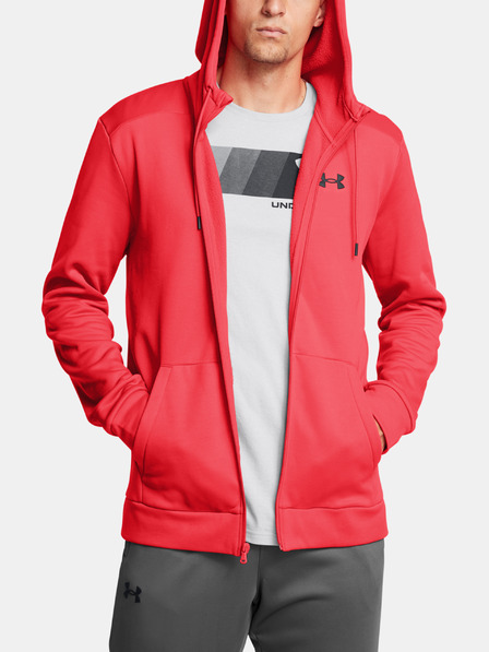 Under Armour Pánská mikina Under Armour UA Armour Fleece FZ Hoodie-RED
