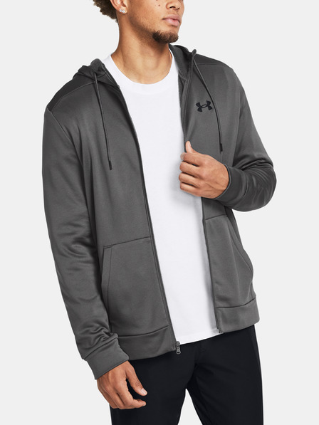 Under Armour Pánská mikina Under Armour UA Armour Fleece FZ Hoodie-GRY