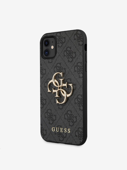 Guess Guess PU 4G Metal Logo Zadní Kryt pro iPhone 11 Grey