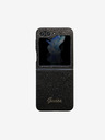 Guess Guess PC/TPU Glitter Flakes Metal Logo Zadní Kryt pro Samsung Galaxy Z Flip 5 Black