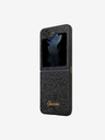 Guess Guess PC/TPU Glitter Flakes Metal Logo Zadní Kryt pro Samsung Galaxy Z Flip 5 Black