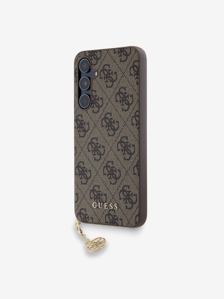 Guess Guess 4G Charm Zadní Kryt pro Samsung Galaxy A55 Brown