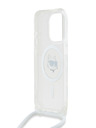 Karl Lagerfeld IML Crossbody Choupette Head MagSafe Zadní Kryt pro iPhone 15 Pro Max Transparent Karl Lagerfeld