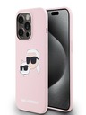 Karl Lagerfeld Liquid Silicone Double Heads Magsafe Zadní Kryt pro iPhone 14 Pro Max Pink Karl Lagerfeld