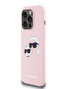 Karl Lagerfeld Liquid Silicone Double Heads Magsafe Zadní Kryt pro iPhone 14 Pro Max Pink Karl Lagerfeld