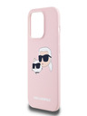 Karl Lagerfeld Liquid Silicone Double Heads Magsafe Zadní Kryt pro iPhone 14 Pro Max Pink Karl Lagerfeld