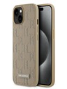 Karl Lagerfeld PU Leather Monogram Metal Logo Magsafe Zadní Kryt pro iPhone 14 Beige Karl Lagerfeld