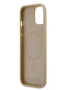 Karl Lagerfeld PU Leather Monogram Metal Logo Magsafe Zadní Kryt pro iPhone 14 Beige Karl Lagerfeld