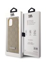 Karl Lagerfeld PU Leather Monogram Metal Logo Magsafe Zadní Kryt pro iPhone 14 Beige Karl Lagerfeld
