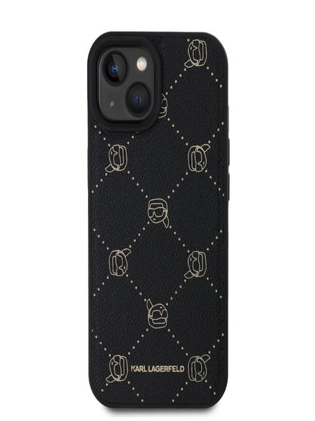 Karl Lagerfeld PU Karl Heads Pattern Magsafe Zadní Kryt pro iPhone 15 Black Karl Lagerfeld