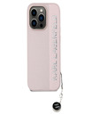 Karl Lagerfeld Karl Lagerfeld PU Saffiano Rhinestone Charm Zadní Kryt pro iPhone 14 Pro Pink
