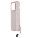 Karl Lagerfeld Karl Lagerfeld PU Saffiano Rhinestone Charm Zadní Kryt pro iPhone 14 Pro Pink