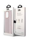 Karl Lagerfeld Karl Lagerfeld PU Saffiano Rhinestone Charm Zadní Kryt pro iPhone 14 Pro Pink