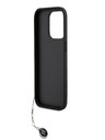 Karl Lagerfeld Karl Lagerfeld PU Saffiano Rhinestone Charm Zadní Kryt pro iPhone 15 Pro Max Black