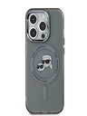 Karl Lagerfeld Karl Lagerfeld IML K&CH Heads Metal Frame MagSafe Zadní Kryt pro iPhone 15 Pro Black