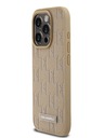 Karl Lagerfeld PU Leather Monogram Metal Logo Magsafe Zadní Kryt pro iPhone 15 Pro Beige Karl Lagerfeld