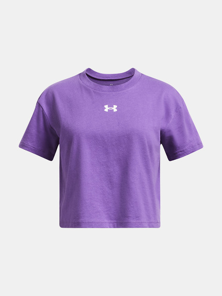 Under Armour Dívčí tričko Under Armour UA CROP SPORTSTYLE LOGO SS-PPL