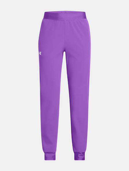 Under Armour Dívčí tepláky Under Armour UA Rival Woven Jogger-PPL