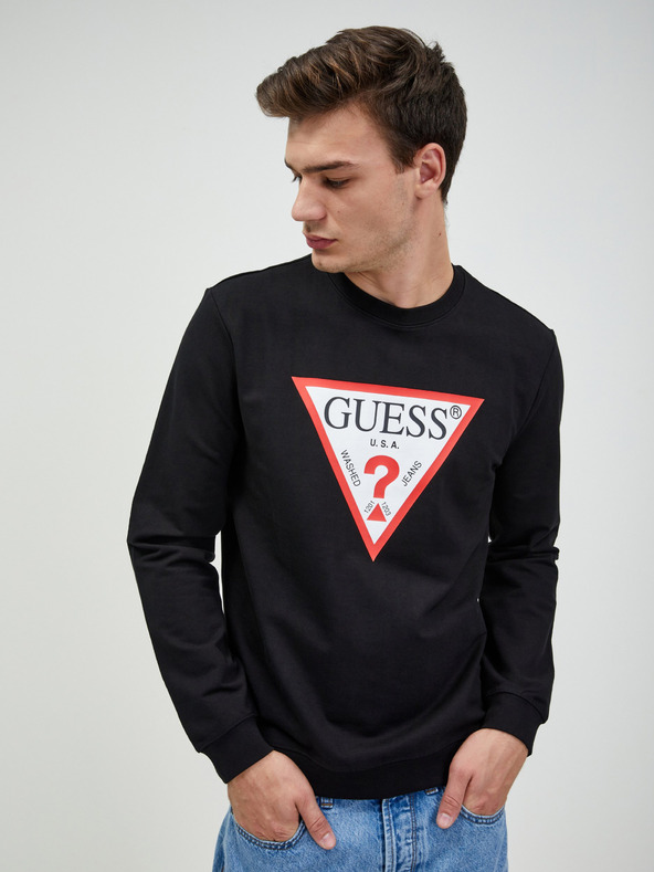 Guess Černá pánská mikina Guess Audley