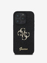Guess Guess PU Fixed Glitter 4G Metal Logo Zadní Kryt pro iPhone 16 Pro Max Black