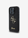 Guess Guess PU Fixed Glitter 4G Metal Logo Zadní Kryt pro iPhone 16 Pro Max Black